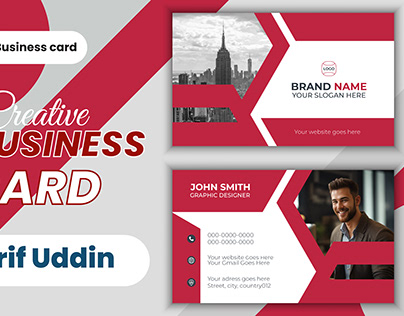 Modern and unique business card template design.