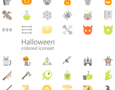 Halloween colored iconset