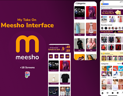 Meesho Clone App | UI/UX Design | E-commerce Website