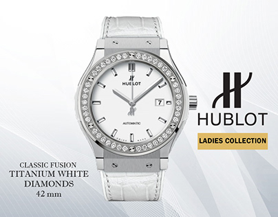 Hublot Classic Fusion Titanium White Diamonds in Dubai