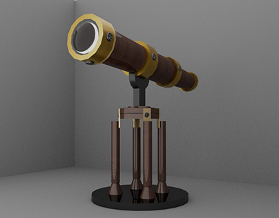 3D Telescope [Game Asset] Modelling & Texturing