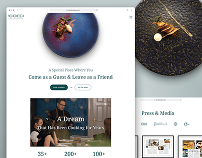Dieci Boutique Restaurat - Website Redesign