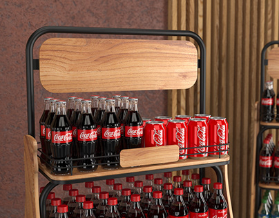 Rack for Coca-Cola drinks