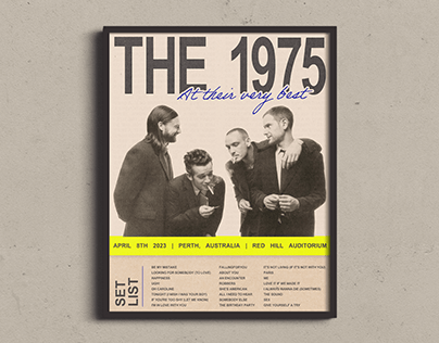 The 1975 At Their Very Best, Perth, Aus Concert Poster