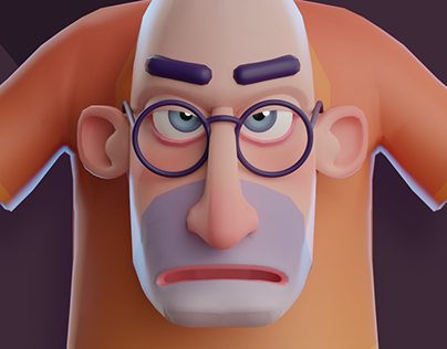 Herbert - A Low-Poly 3D Character Design