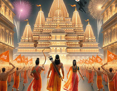 Ai Generated Image - Ram Temple Inauguration