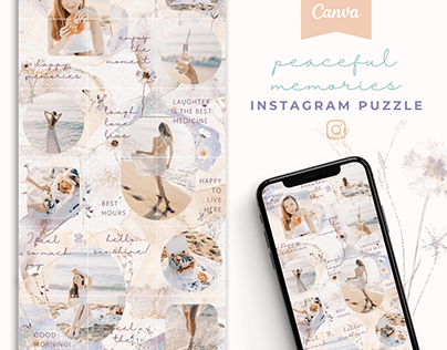 Instagram Puzzle Template - Peaceful Memories
