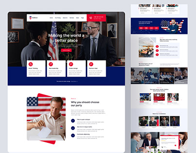 Political Campaign Landing Page Design