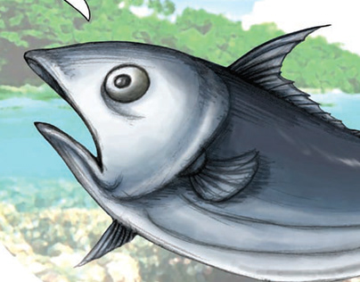 Illustration of Skipjack Tuna Fish