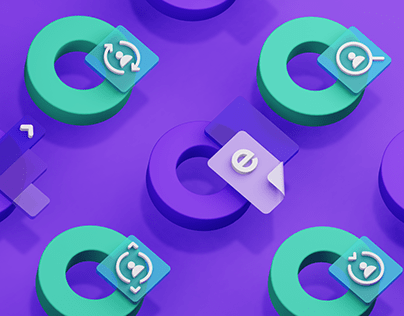 3D Icons for Educloud Branding Identity