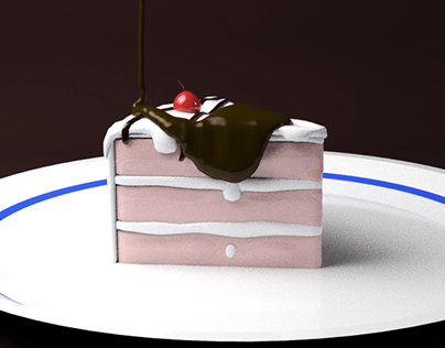 POURING CHOCOLATE ON A CAKE