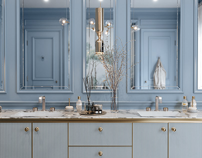 Classical Blue Bathroom