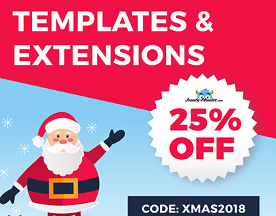 2018 Christmas discount on Joomla templates