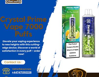 Vaping Pleasure with Crystal Prime Vape 7000 Puffs