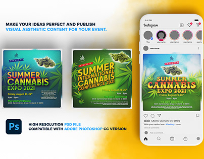 Summer Cannabis Expo Instagram Template