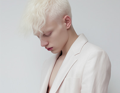 Albino model portrait project