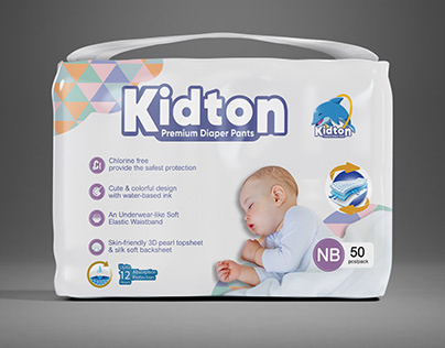 Kidton Diapers Packaging Design