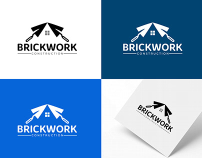 Brickwork logo design. Mason logo design. construction