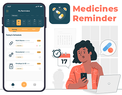 Medicine/Pill Reminder mobile application design