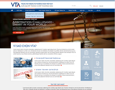 Website of Vietnam Traders Arbitration Centre