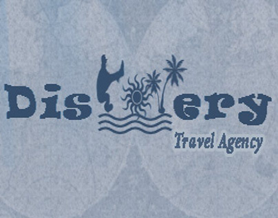 Discovery travel agency logo plus business card