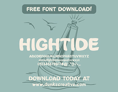 Project thumbnail - Hightide - Free Hand Drawn Font