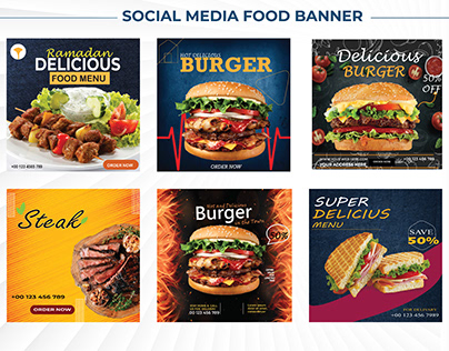 Creative Social Media Food Banner Template Desgin