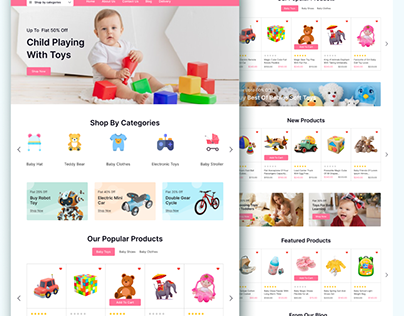 Toys Website Landing Page UI UX Design