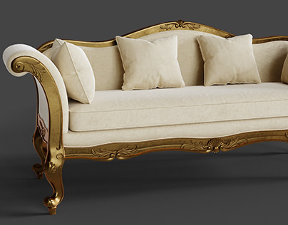 CGI Classic Baroque Sofa Design