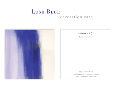 Lush blue illustration stationery set of five.