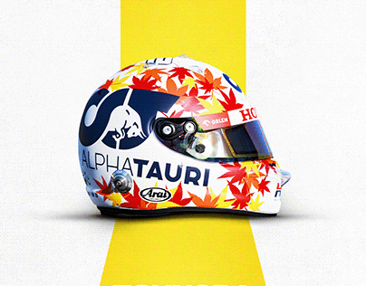 Yuki Tsunoda Helmet Poster | Alphatauri | Formula 1