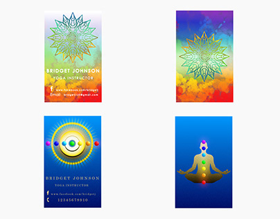 Business Cards for imaginary yoga instructor