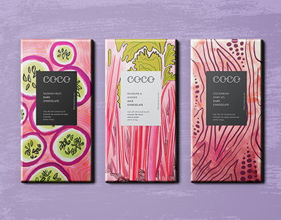 COCO Chocolatier Label Designs
