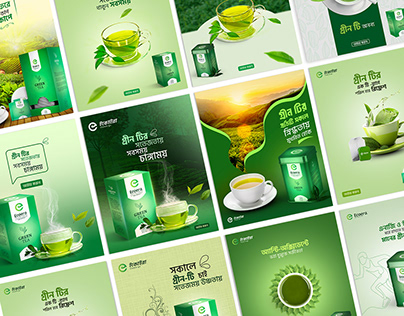 Green Tea social media post design