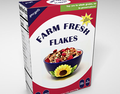 Farm Fresh Flakes Cereal Design
