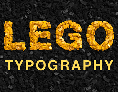 Lego Bricks Typography