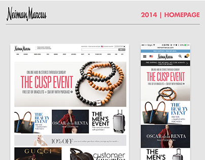 Neiman Marcus Homepage Design