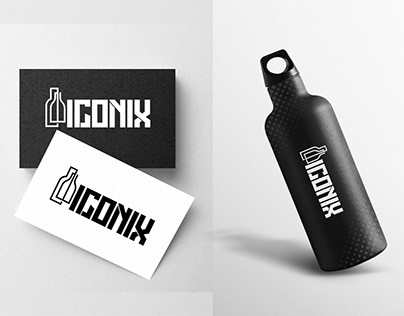 Iconix logo design for flask and bottle
