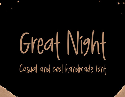 Great Night Display Font
