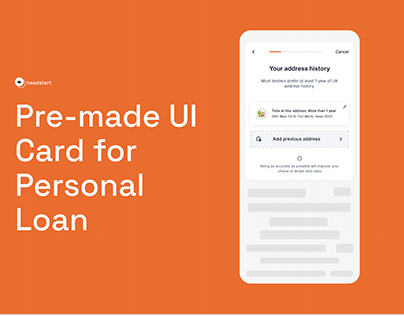 UI Card for Personal Loan