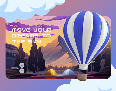 DreamFly-Hot Air Balloon Creative Landing Page