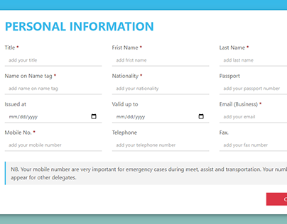 Multiple registration form info