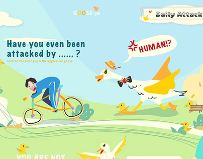 Geese Attack! ❤️ What Should We Do As Human? Web Design