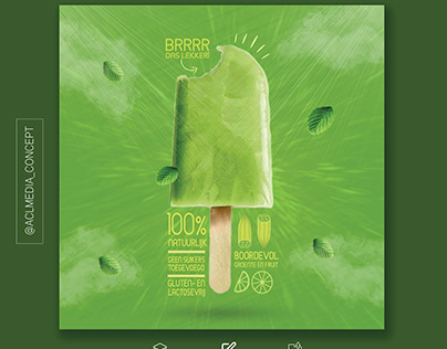 Stick Ice Cream | Creative Ad Design