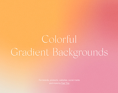 Colorful Bright Gradient Backgrounds With Grain Texture