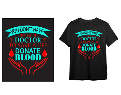 Blood Donate T-shirt Design