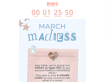 INH Hair Extensions Email Campaign Design