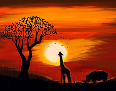 Wild life Silhouette - Digital art