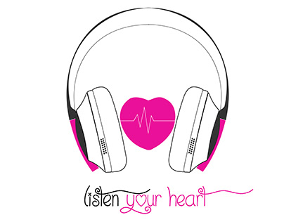 Listen your heart (pink heart)
