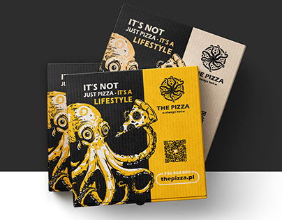 Logo and box for pizzeria